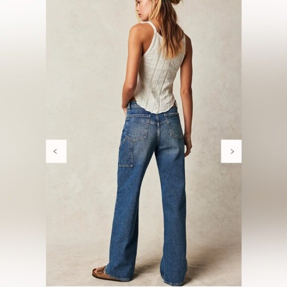 We The Free Tinsley Baggy High Rise Straight Leg Jeans Size 24 - Picture 3 of 15